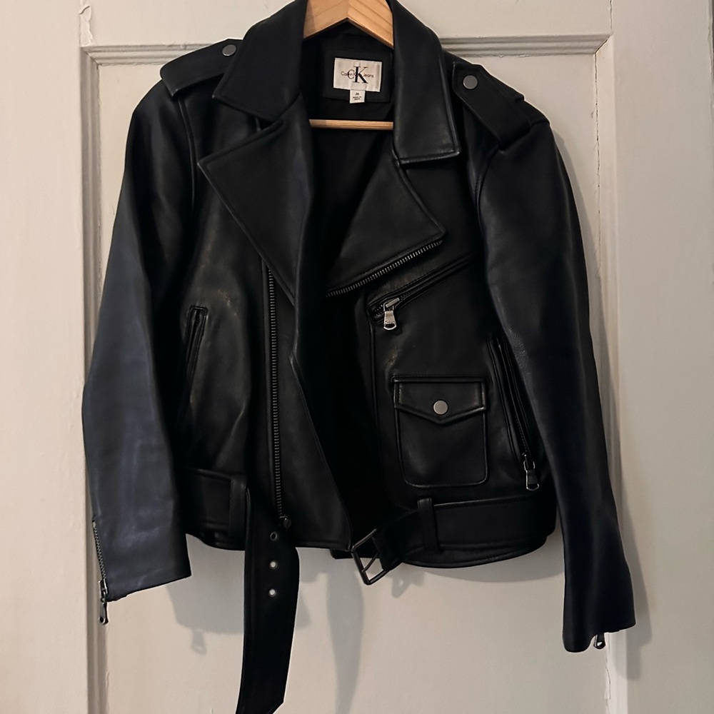 Calvin Klein Deadstock Authentic Leather Biker Jacket